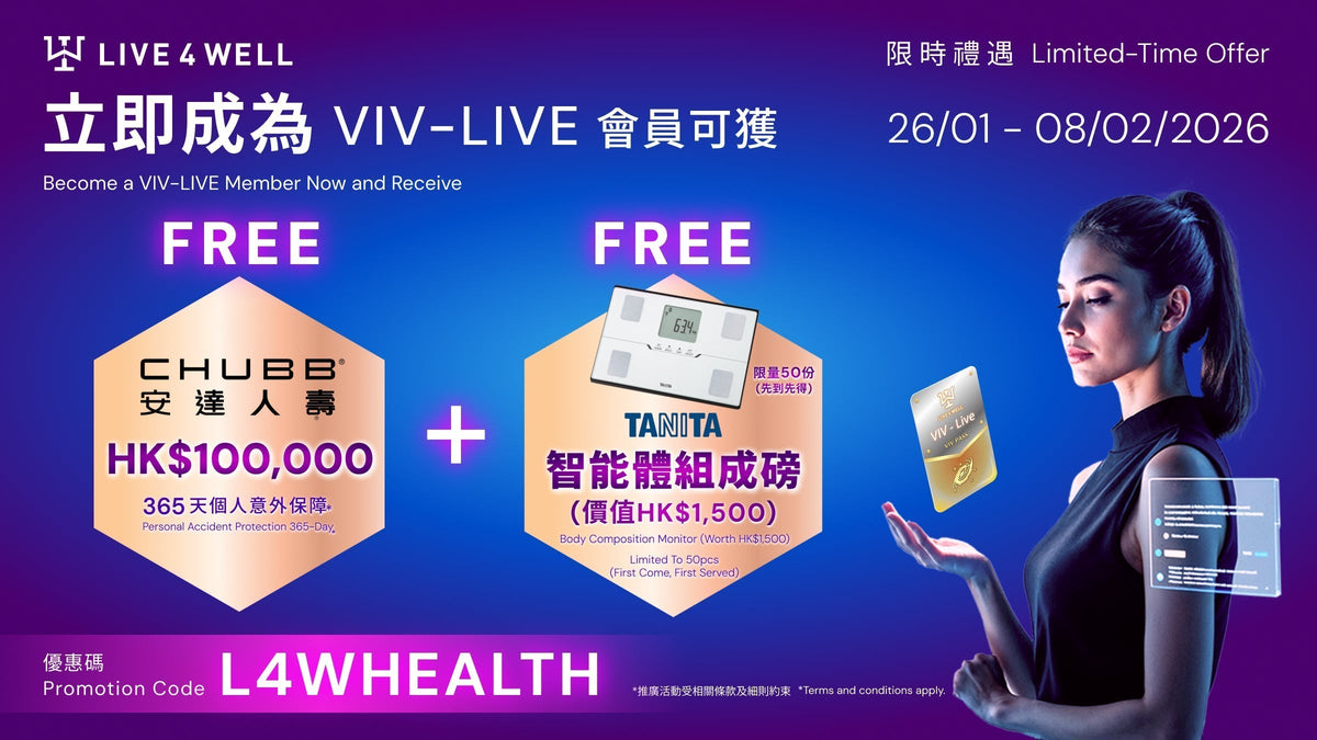Limited-time upgrade privileges for LIVE4WELL VIV-LIVE members | LIVE4WELL