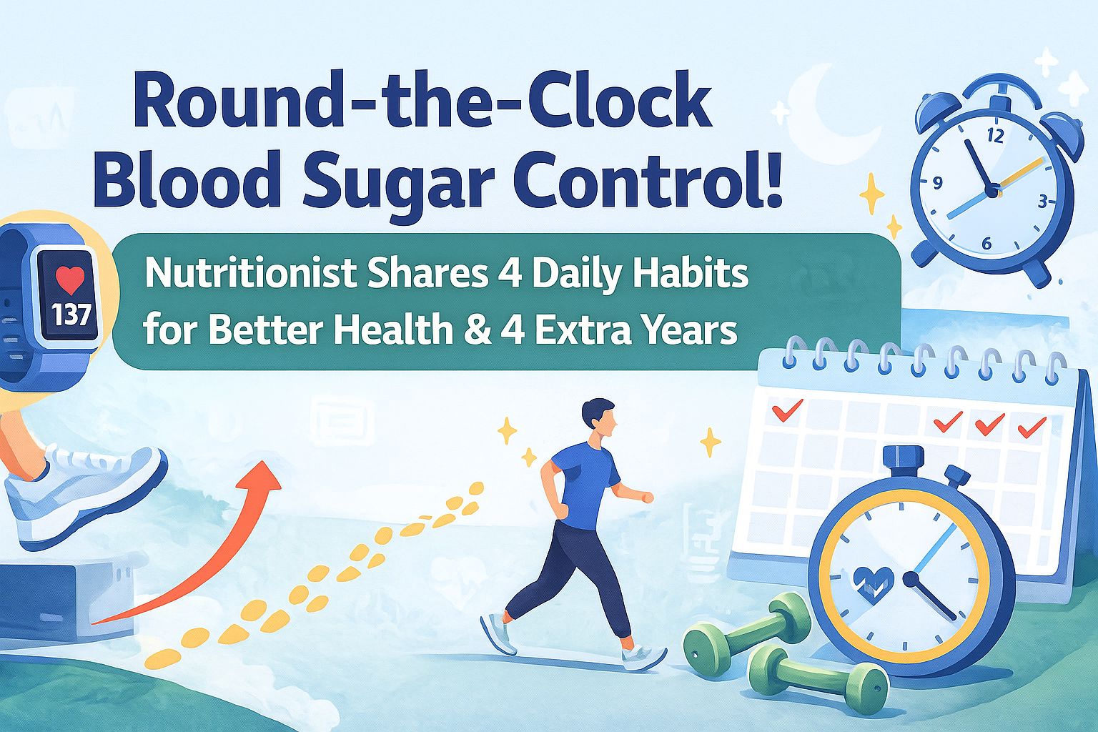Round-the-Clock Blood Sugar Control! Nutritionist Shares 4 Daily Habits for Better Health & 4 Extra Years